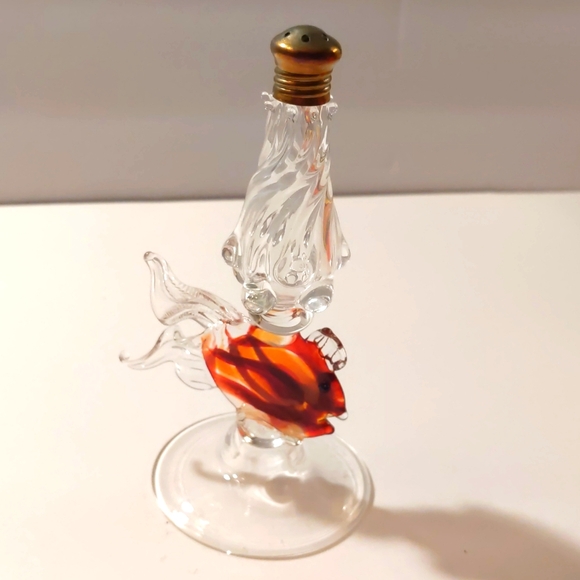 Gazelle Hand Blown Glass Single Salt Pepper Shaker Signed - Picture 2 of 5